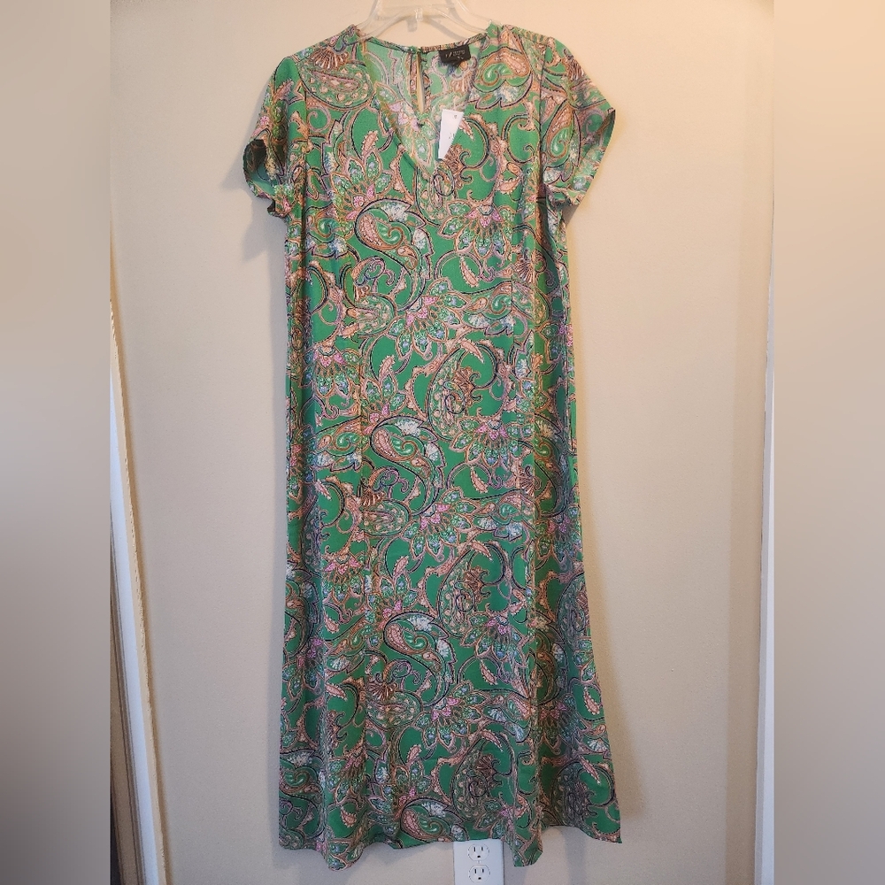 J JILL Green Paisley Maxi Dress - Picture 10 of 10